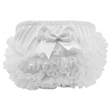 FP20-W: White Frilly Pant (0-18 Months)